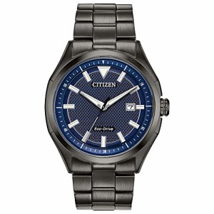 腕時計 シチズン 逆輸入 Citizen Men's Eco-Drive Weekender 3-Hand Date Watch in Black IP Stainless Ste