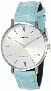 腕時計 カシオ レディース Casio LTP-VT01L-7B3 Women's Minimalistic Silver Dial Blue Leather Band Ana