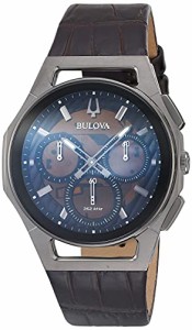 腕時計 ブローバ メンズ Bulova Men's CURV Chronograph Brown Leather Strap Watch 98A231