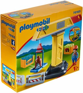 プレイモービル ブロック 組み立て Playmobil 1.2.3 Construction Crane