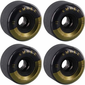 ウィール タイヤ スケボー Blood Orange Smoke Black/Gold Longboard Skateboard Wheels - 69mm 84a (Set 