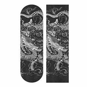 デッキテープ グリップテープ スケボー Nigbin Art Chinese Dragon Skateboard Grip Tape Sheet Bub