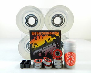 ウィール タイヤ スケボー Big Boy 70mm Gel Solid Skateboard Wheels + ABEC 7 Bearings Spacers (Gel Cl