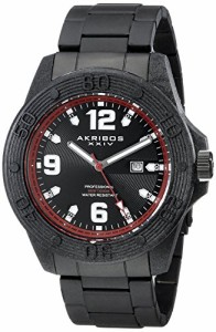 腕時計 アクリボスXXIV メンズ Akribos XXIV Men's AK797RD Quartz Movement Watch with Black and Red Di