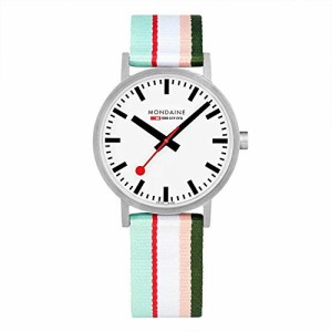 腕時計 モンディーン 北欧 Mondaine Classic 40mm Pink Green Stripe