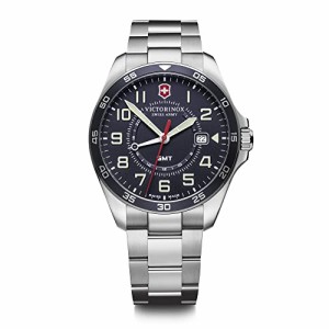 腕時計 ビクトリノックス スイス Victorinox FieldForce GMT Watch with Blue Dial and Silver Stainle