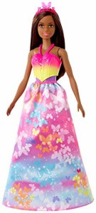 バービー バービー人形 Barbie Dreamtopia Dress Up Doll Gift Set, Approx. 12-inch, Brunette with 3 Fas