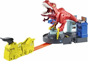 ホットウィール Hot wheels 暴れるTレックス T-Rex Rampage 5歳以上 Tレックスのしっぽは建物を破壊、ホ