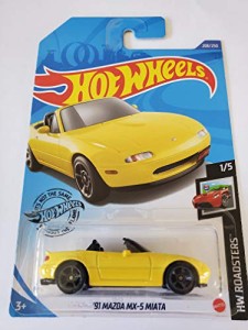 ホットウィール Hot Wheels '91マツダ MX-5 MIATA HWロードスター 1/5 208/250 イエロー MAZDA ビークル ミニ