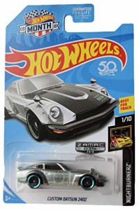 ホットウィール マテル ミニカー Hot Wheels Zamac Custom Datsun 240z 2018 Month Card, Nightburnerz