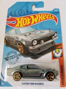 ホットウィール マテル ミニカー Hot Wheels 2019 Muscle Mania - Custom Ford Maverick, Gray 98/250