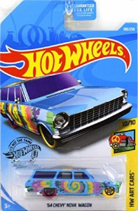 ホットウィール マテル ミニカー Hot Wheels 2019 Hw Art Cars - '64 Chevy Nova Wagon, Blue 188/250