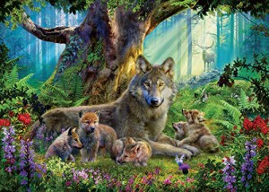 ジグソーパズル 海外製 1000ピース 森の中のオオカミ サイズ約70x50センチ ペット・動物 Ravensburger