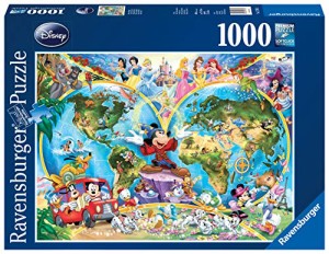 ジグソーパズル 海外製 アメリカ Disney World Map 1000 Piece Jigsaw Puzzle Featuring the entire Di