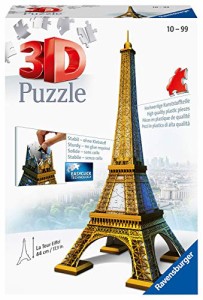 ジグソーパズル 海外製 216ピース 3Dパズル エッフェル塔 高さ44センチ 絵画・アート Ravensburger