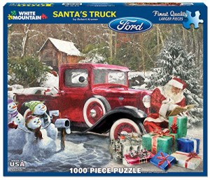 ジグソーバズル 海外製 1000ピース サンタとトラック サイズ約60×76センチ クリスマス 絵画・アー