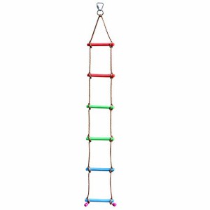 ジャングルジム ブランコ 屋内・屋外遊び Rainbow Craft 6.6FT Climbing Rope Ladder Ninja Ladder