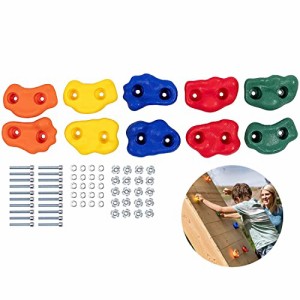 ジャングルジム ブランコ 屋内・屋外遊び Squirrel Products Kids Rock Climbing Holds Indoor & O