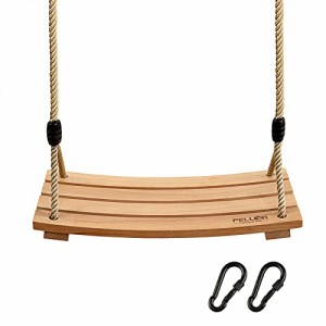 ジャングルジム ブランコ 屋内・屋外遊び Pellor Wood Tree Swing Seat,Indoor Outdoor Rope Woode