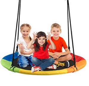 ジャングルジム ブランコ 屋内・屋外遊び Costzon 40" Waterproof Saucer Tree Swing Set, Indoor 