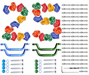 ジャングルジム ブランコ 屋内・屋外遊び NOSTIFY 25 Pcs Colourful Pig Nose Shape Rock Climbing