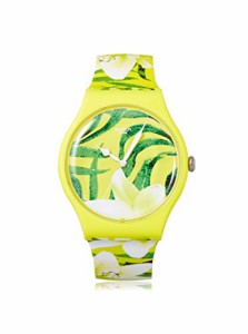 腕時計 スウォッチ レディース Swatch Limbo Dance Yellow/Green Dial Plastic Rubber Quartz Ladies Wa