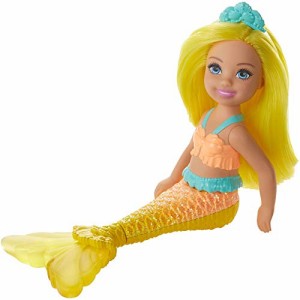 バービー バービー人形 Barbie Dreamtopia Chelsea Mermaid Doll, 6.5-inch with Yellow Hair and Tail