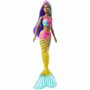 バービー バービー人形 Barbie Dreamtopia Mermaid Doll, 12-inch, Teal and Purple Hair, with Tiara, Gif