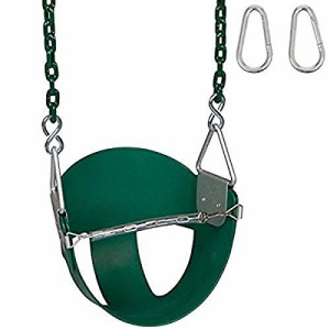 ジャングルジム ブランコ 屋内・屋外遊び Swing Set Stuff Highback Half Bucket (Green) with 5.5