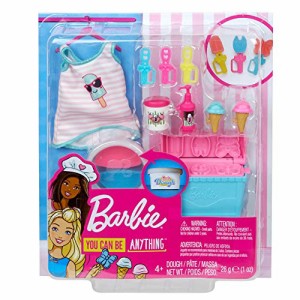 バービー バービー人形 Barbie Cooking & Baking Accessory Pack with Ice Cream-Themed Pieces, Including
