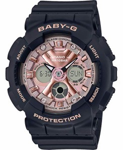 腕時計 カシオ レディース Casio BA130-1A4 Women's Black Analog Digital Alarm Chronograph Baby G Watc