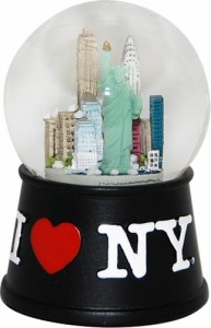 スノーグローブ 雪 置物 City Merchandise I Love New York Skyline Snow Globe