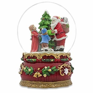 スノーグローブ 雪 置物 Santa's Gift Giver: Musical Snow Water Globe Figurine
