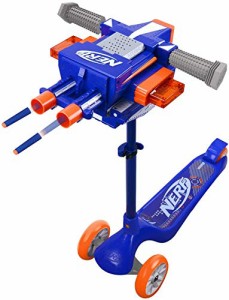 ナーフ アメリカ 直輸入 NERF Kick Scooter for Kids, Dual Barrel Blaster Fires Up to 40 Feet, Supports