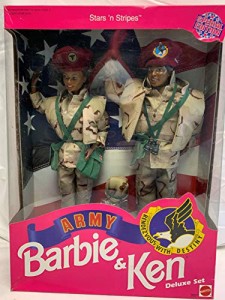 バービー バービー人形 ケン Stars 'n Stripes ARMY BARBIE & KEN Deluxe Set African American by Matte