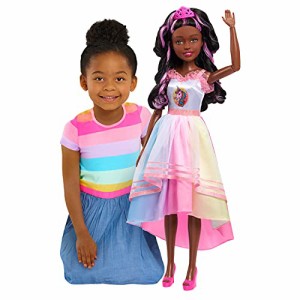 バービー バービー人形 Barbie 28-inch Best Fashion Friend Unicorn Party Doll and Accessories, Black a