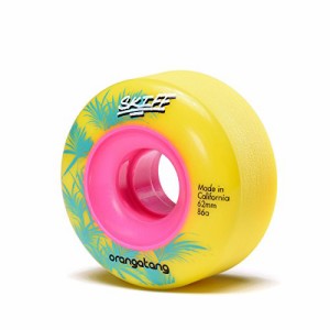 ウィール タイヤ スケボー Orangatang Skiff 62 mm 86a All-Terrain Skateboard Wheels (Yellow, Set of 4