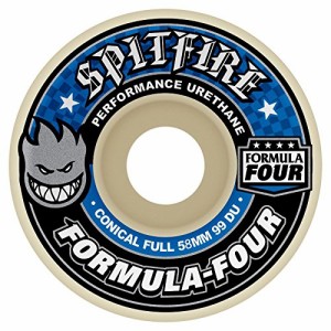 ウィール タイヤ スケボー Spitfire Formula Four Conical Full 99du Skateboard Wheel 52mm White