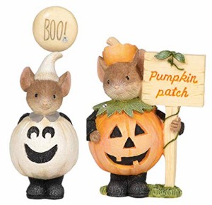 エネスコ Enesco 置物 インテリア Halloween Mice Collectible Figurines Bundle of 2, Happy Boo To You 