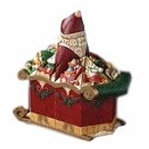 エネスコ Enesco 置物 インテリア Enesco Pillars Santa's Sleigh 9-Piece Musical Set, 9.25-Inch