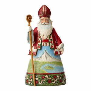 エネスコ Enesco 置物 インテリア Enesco JS HWC Fig Swiss Santa Figurine, Red