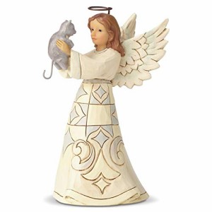 エネスコ Enesco 猫と白い農家の天使 ジム・ショア ハートウッドクリーク ウッドランド  約13セン