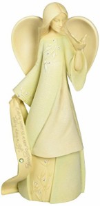 エネスコ Enesco 置物 インテリア Foundations August Monthly Angel Stone Resin Figurine, 7.5”