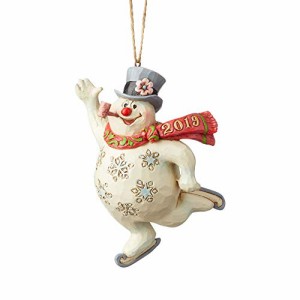 エネスコ Enesco 置物 インテリア Jim Shore 2019 Frosty The Snowman Ice Skating Christmas Ornament 60