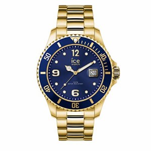 腕時計 アイスウォッチ メンズ Ice-Watch - ICE Steel Gold Blue - Wristwatch with Metal Strap, Blue,
