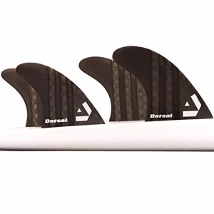 サーフィン フィン マリンスポーツ DORSAL Surfboard Fins Quad 4 Set Future Compatible Black Mediu