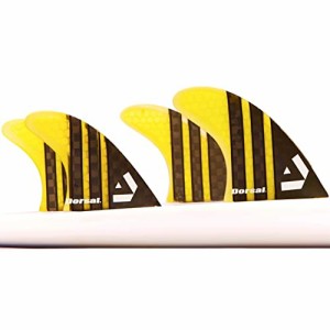 サーフィン フィン マリンスポーツ DORSAL Surfboard Fins Quad 4 Set Future Compatible Yellow Medi