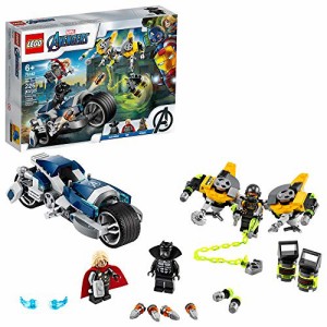 レゴ LEGO Marvel Avengers Speeder Bike Attack 76142 Black Panther and Thor Buildable Superhero Toy, Great Gi