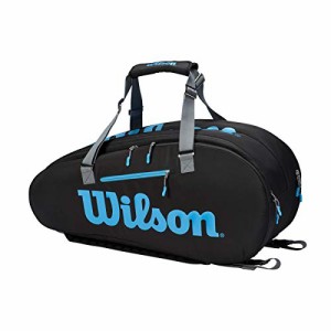 テニス バッグ ラケットバッグ WILSON Ultra Tennis Racket Bag - Black/Blue, Holds up to 9 Rackets