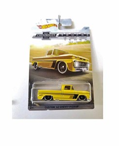 ホットウィール マテル ミニカー Hot Wheels 100 Years Custom 62 Chevy Pickup Yellow With Stripes